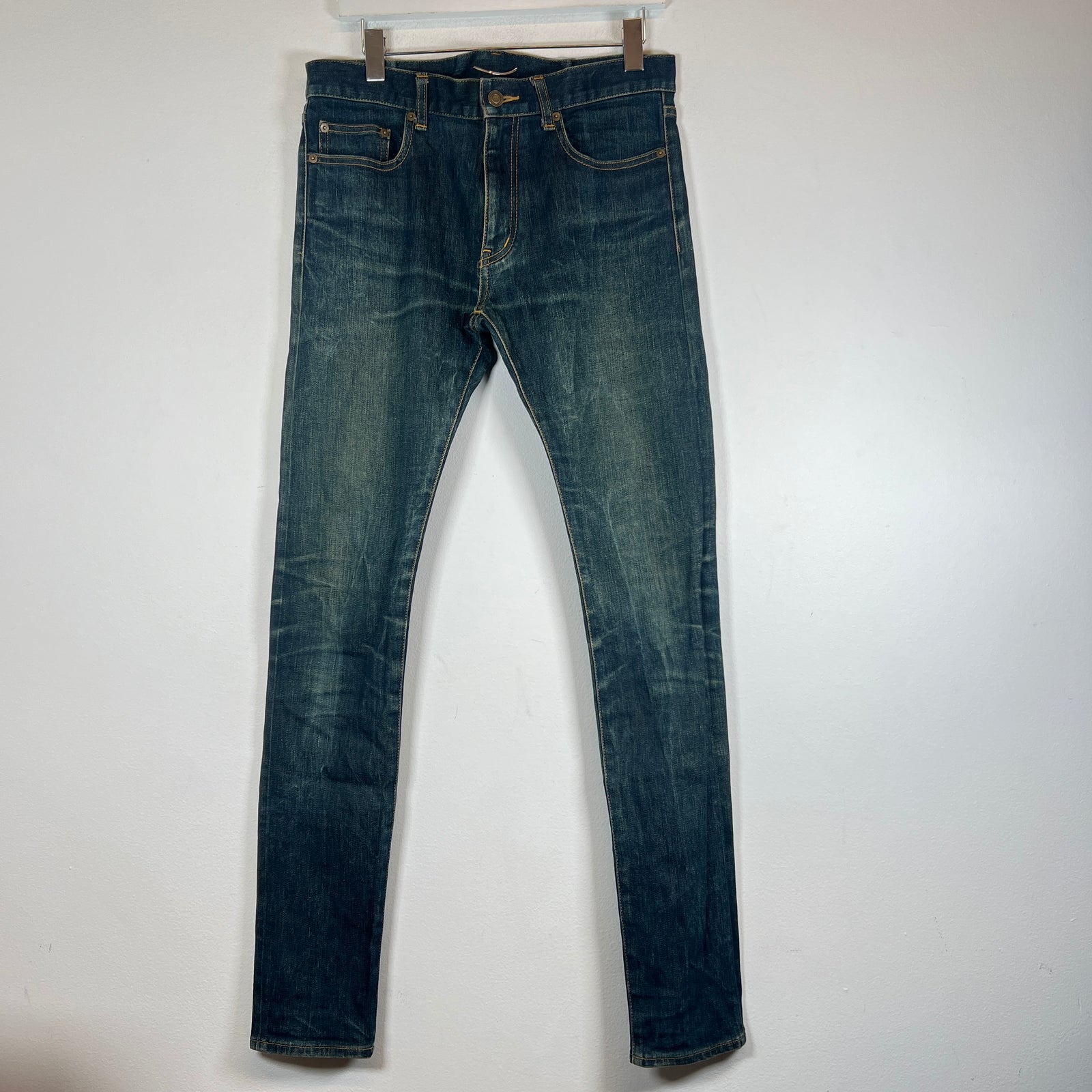 Saint Laurent Dark Blue Raw Denim D02 Jeans Size 30