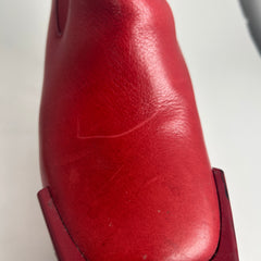 Rick Owens Kiss Heels Red Leather Size 44