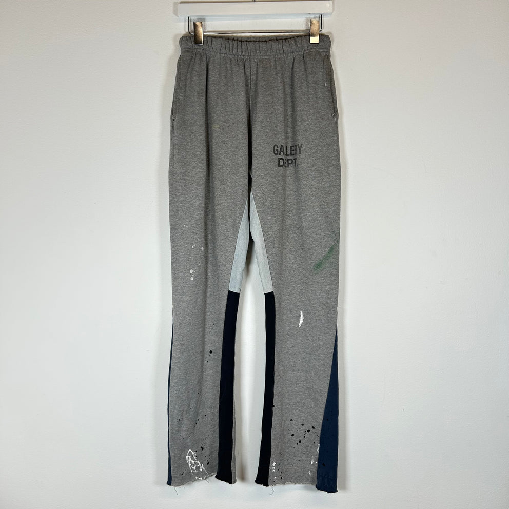Gallery Dept Grey Paint Splatter Flared Sweatpants Size M