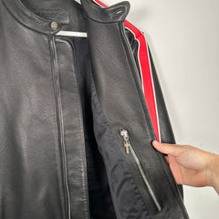 Chrome Hearts Single Riders Cemetery Leather Jacket Size M
