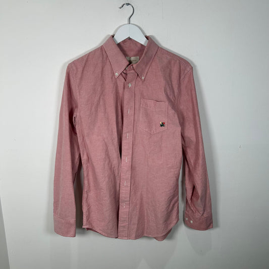 Aime Leon Dore Red Flower Stitch Button-Up Shirt Size M