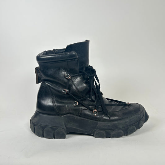Rick Owens SS18 Dirt Pentagram Tractor Boots Size 41
