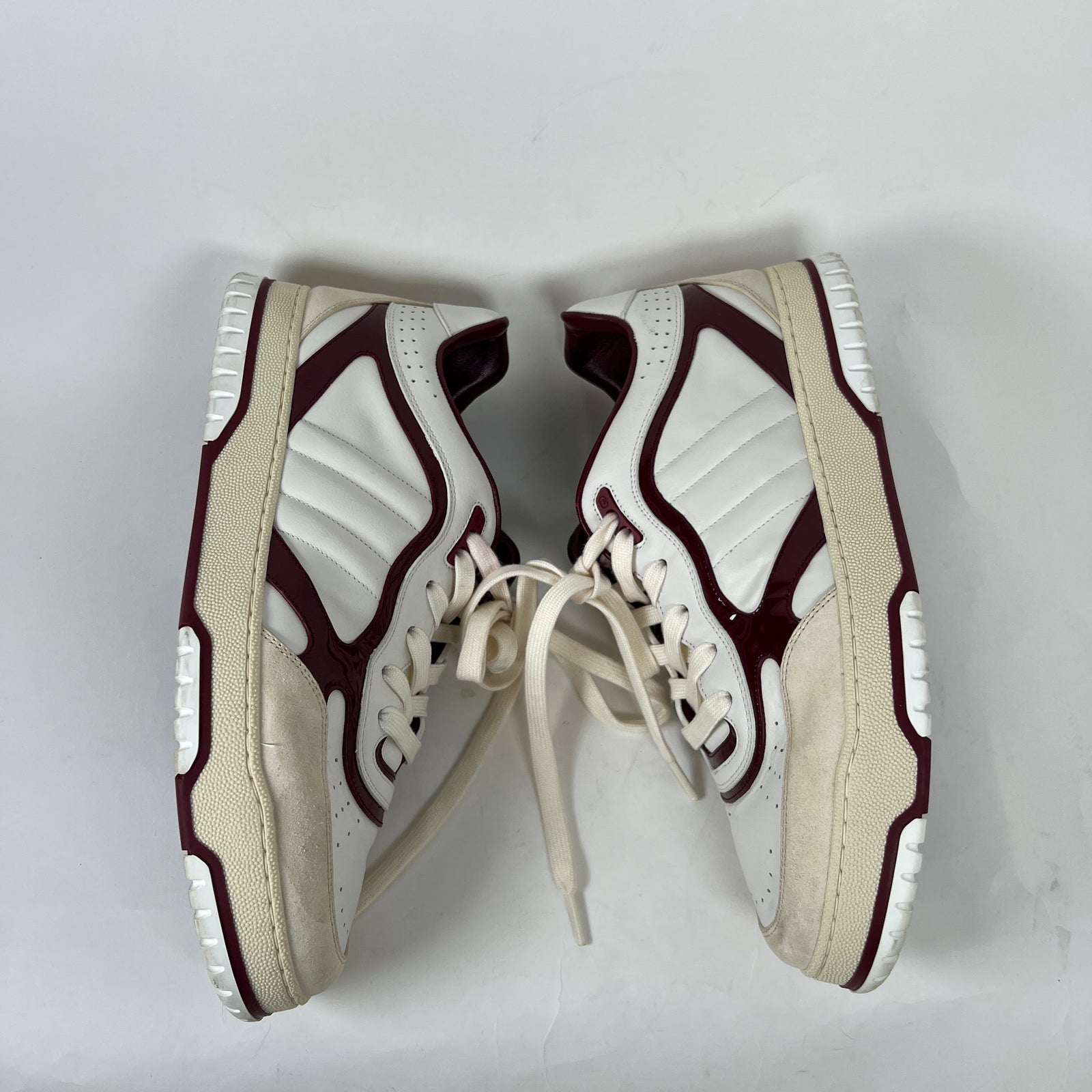 Gucci White/Maroon Re-Web Sneaker Size GG 11