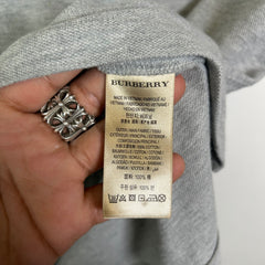 Burberry Grey Logo Polo Shirt Size M