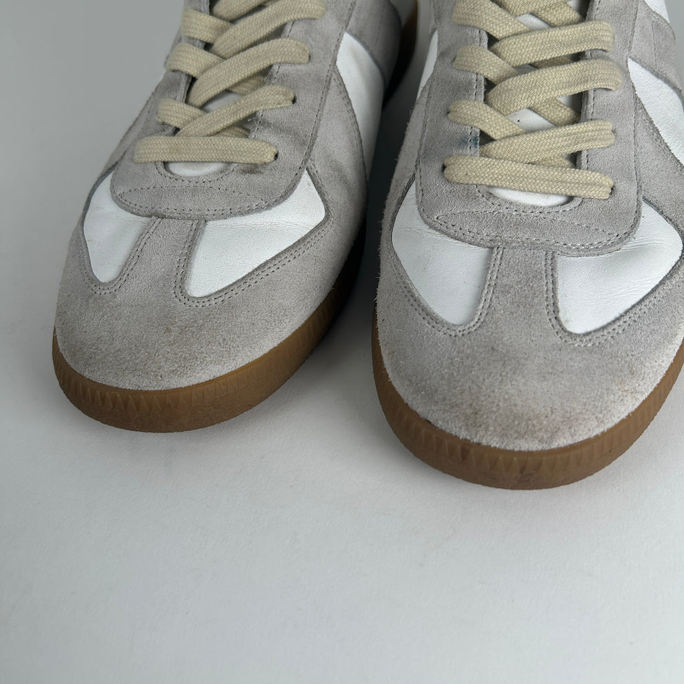 Maison Margiela White/Gray GAT Low-Top Sneaker Size 46