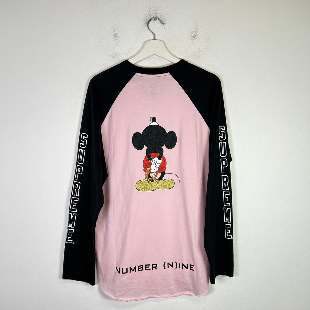 Supreme x Number (N)ine FW25 Mickey Mouse Raglan T-Shirt