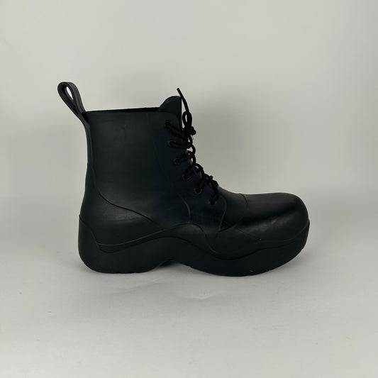Bottega Veneta Lace Up Puddle Boots Size 10