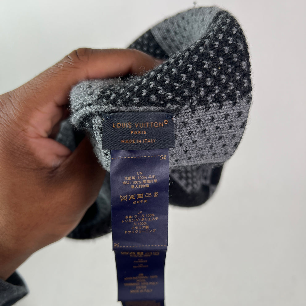 Louis Vuitton Black Damier Herritage Beanie