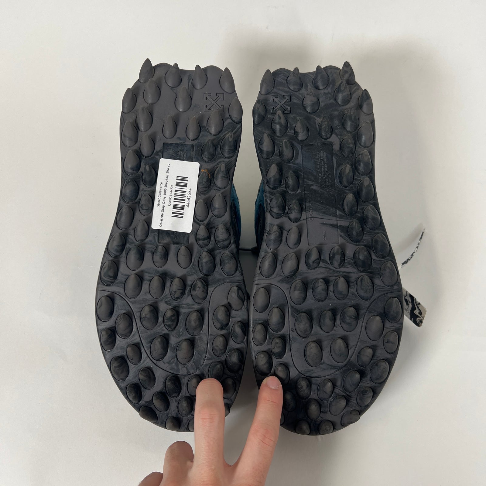 Off-White Grey Odsy 1000 Sneakers Size 40