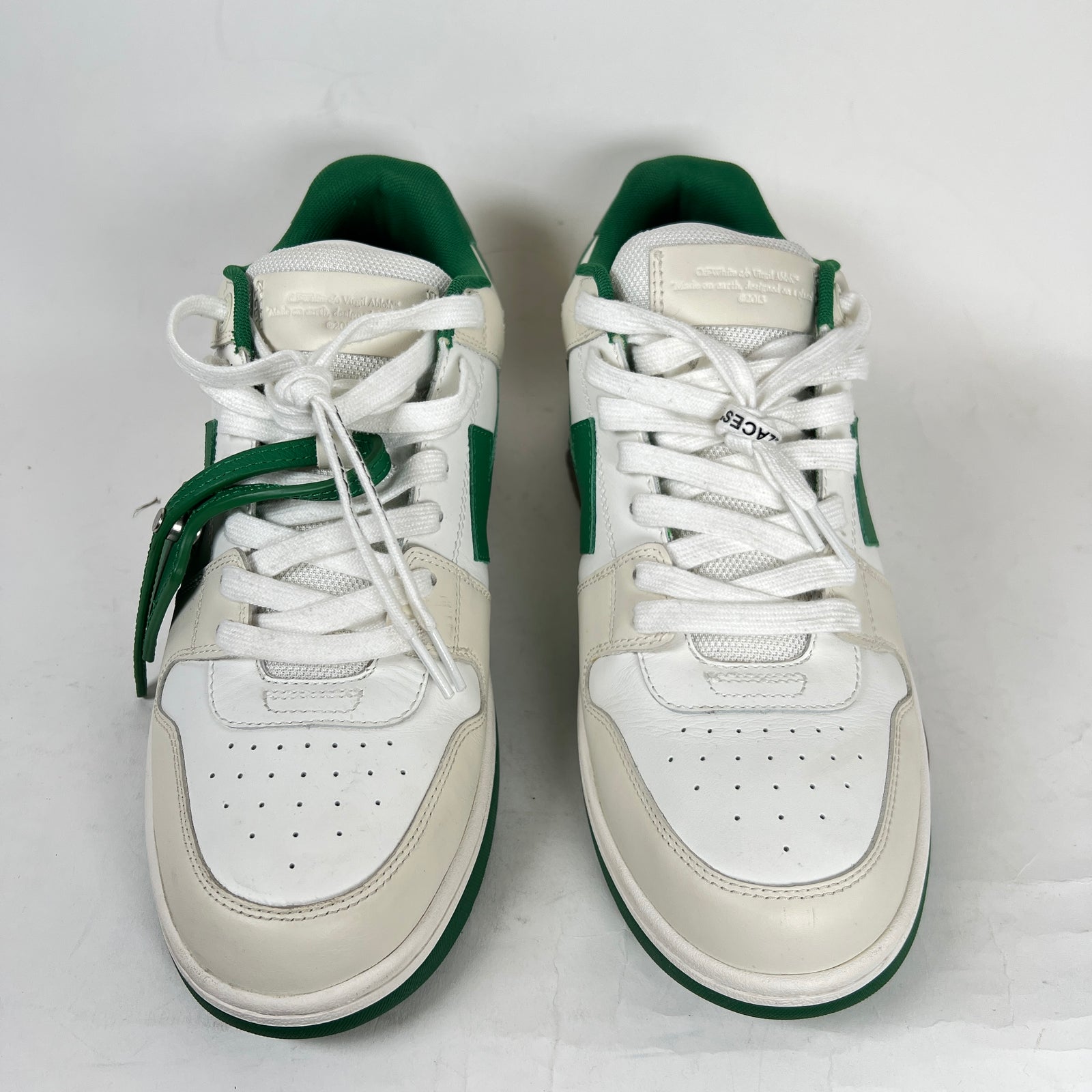 Off White Green/White Out The Office Sneakers Size 11