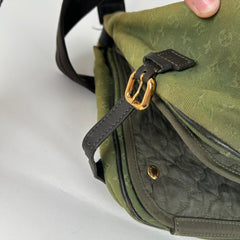 Louis Vuitton Mini Sac Maman Green Canvas Monogram Strap Bag