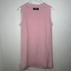 Versace Pink Logo Knit Dress Size 42