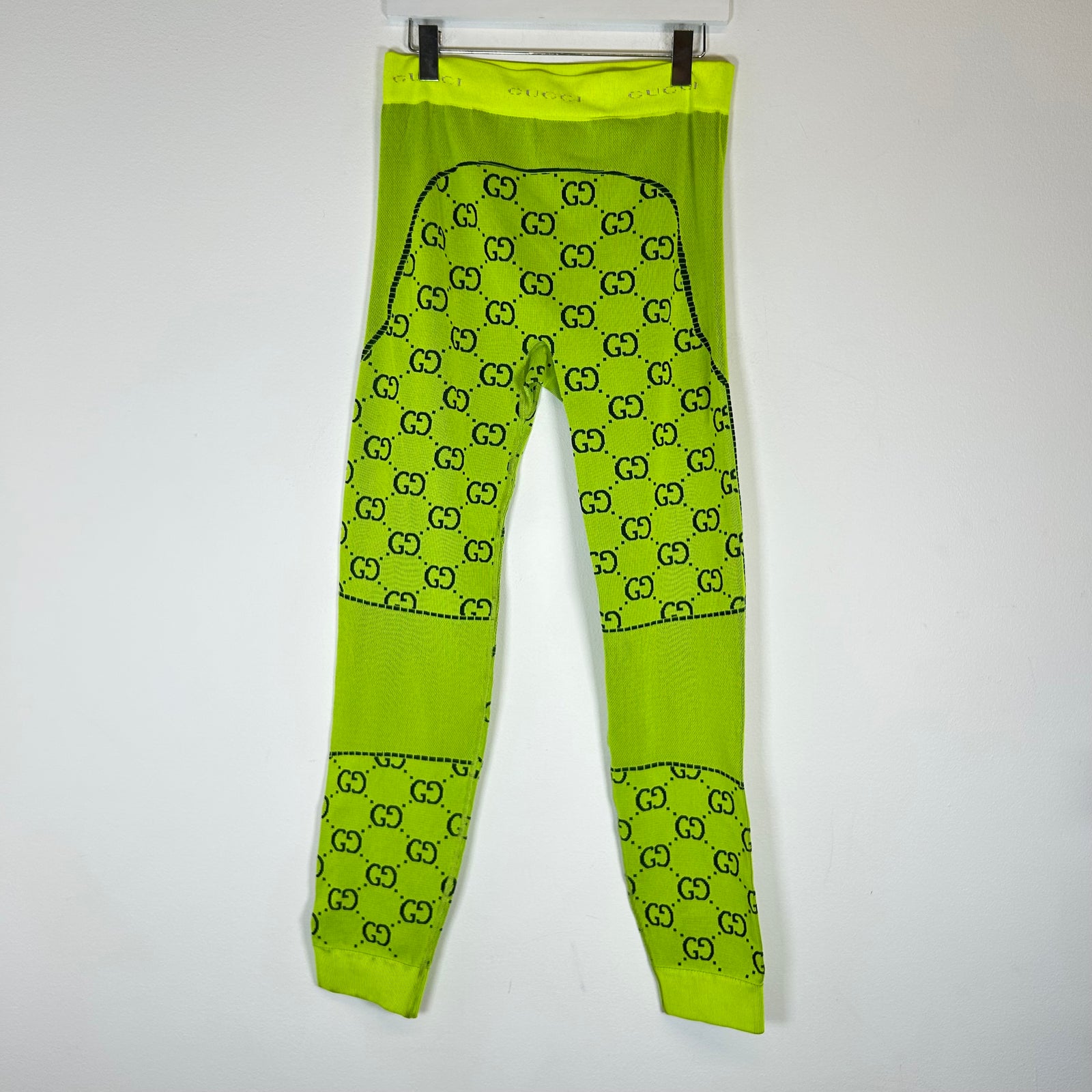 Gucci Neon/Black GG Leggings Size L