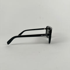 Saint Laurent Black Square Aviator Sunglasses