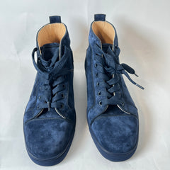 Christian Louboutin Navy Louis Orlato High-Top Sneaker Size 40