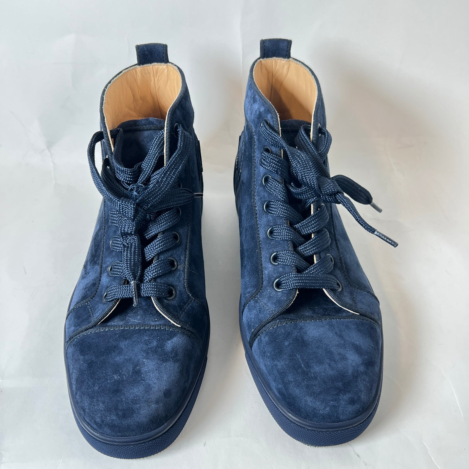 Christian Louboutin Navy Louis Orlato High-Top Sneaker Size 40