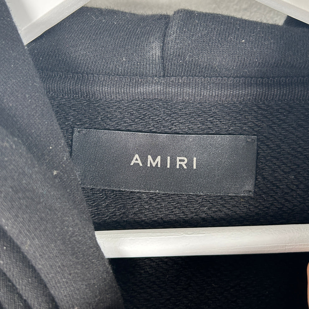 Amiri Black Logo Graphic Hoodie Size XS