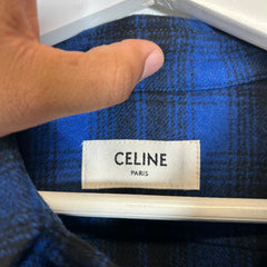 Celine Blue Wool Flannel Size L