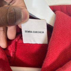 Vetements Red Antwerpen Cut Hoodie Size S