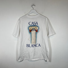 Casablanca White La Colomne T-Shirt Size XL