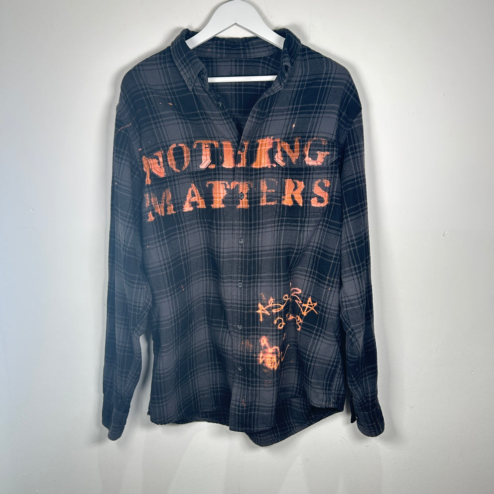 AssPizza 2018 'Nothing Matters' Bleached Flannel Size L