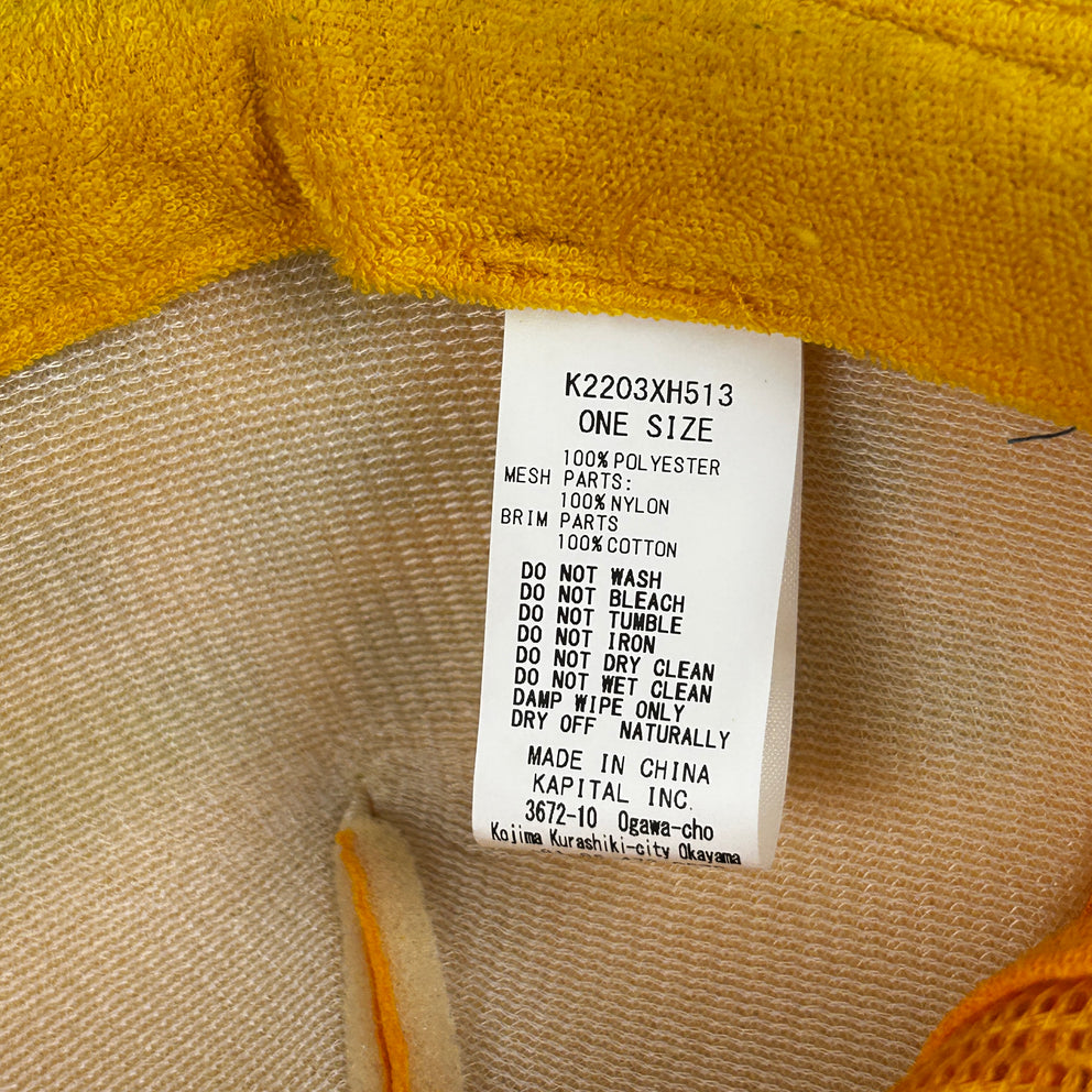Kapital 'Denim Repair' Yellow Trucker Hat