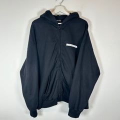 Balenciaga Black Backflip Logo Zip-Up Hoodie Size 2