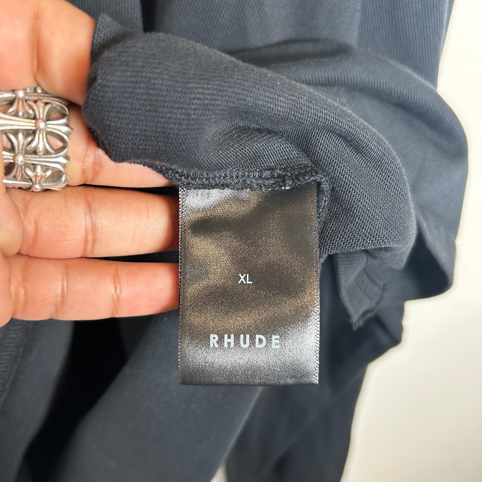 Rhude Black Side Logo Longsleeve Size XL
