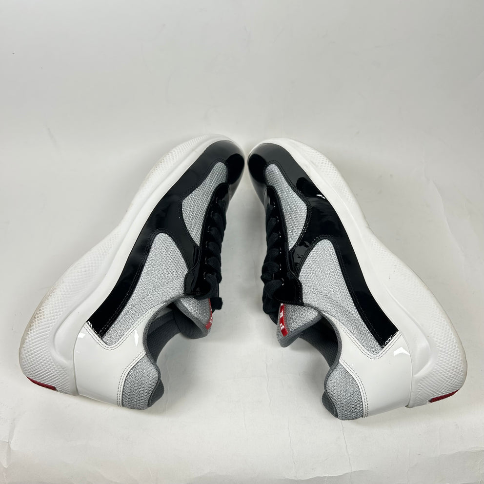 Prada Black/Grey American Cup Sneakers Size 8.5