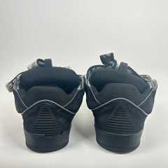 Lanvin Black Reflective Curb Sneaker Size 44