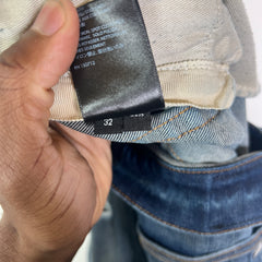 Amiri Dark Blue MX1 Black Patch Jeans