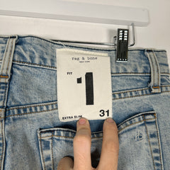 Rag & Bone Fit 1 Extra Slim Bleach Wash Jeans Size 31