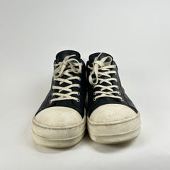 Rick Owens Black Mainline Leather Ramones Size 46
