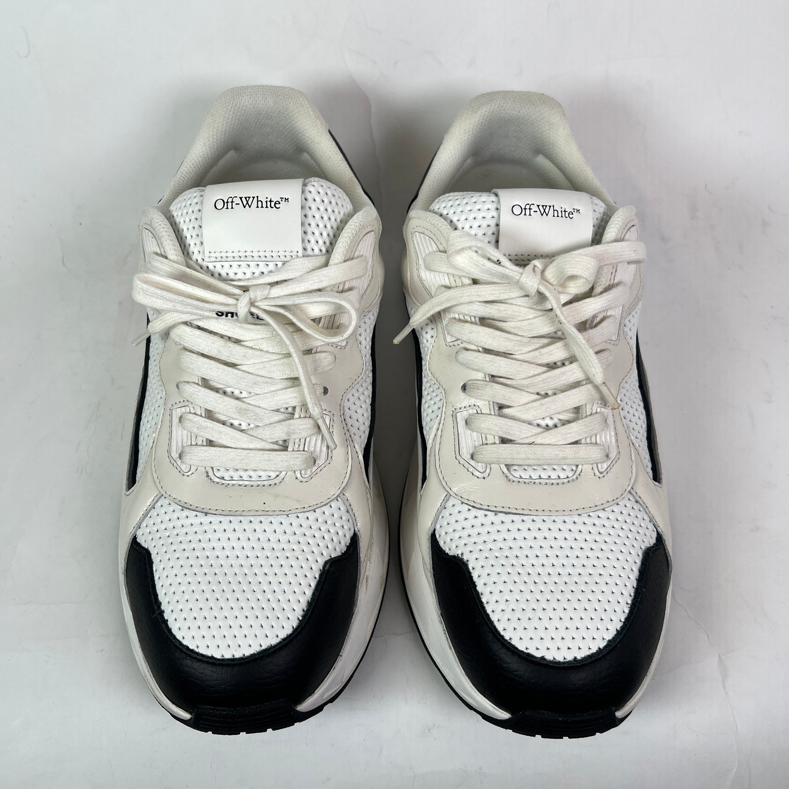Off-White White/Black Runner-B Sneaker Size 44