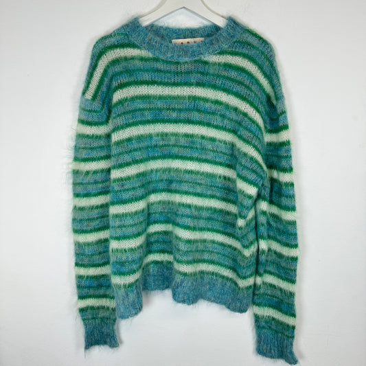 Marni Teal/Green Mohair Knit Sweater Size M