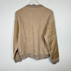 Burberry Tan Patchwork Wool Sweater Size S