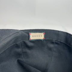 Gucci Black GG Monogram Canvas Cap Size M