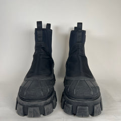 Prada Black Monolith Ankle Boot Size 10.5