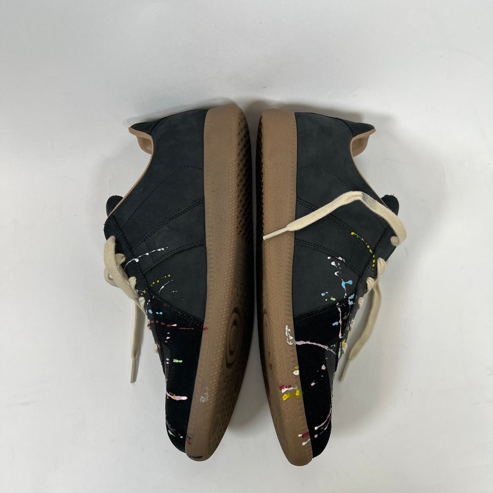 Maison Margiela Black Paint Splatter Gats Size 41
