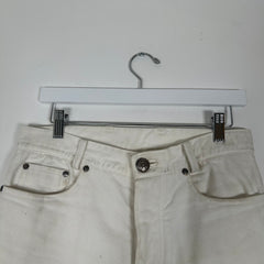 Chrome Hearts White Fleurknee Jeans Size 30