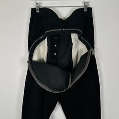 Rick Owens Bolan Banana Black Corduroy Wide-Leg Pants Size 30