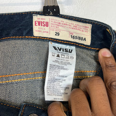 Evisu Seagull-Print Multi Pocket Denim Skirt