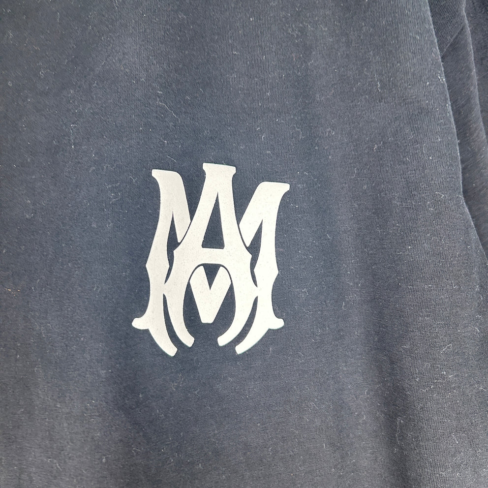 Amiri Black 'AM' Logo T-Shirt Size L