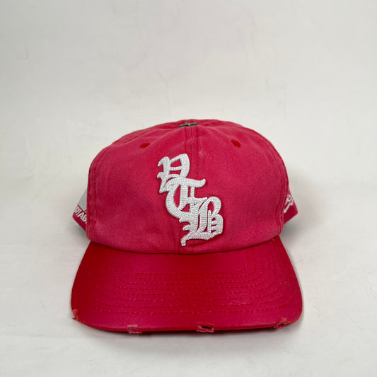 Vertabrae Washed Red Vintage Logo Snapback