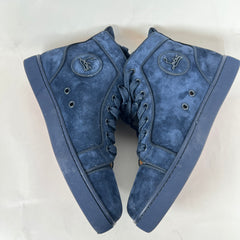Christian Louboutin Navy Louis Orlato High-Top Sneaker Size 40