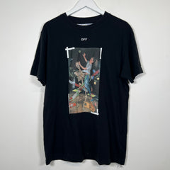 Off White Black Skeleton Tee Size L