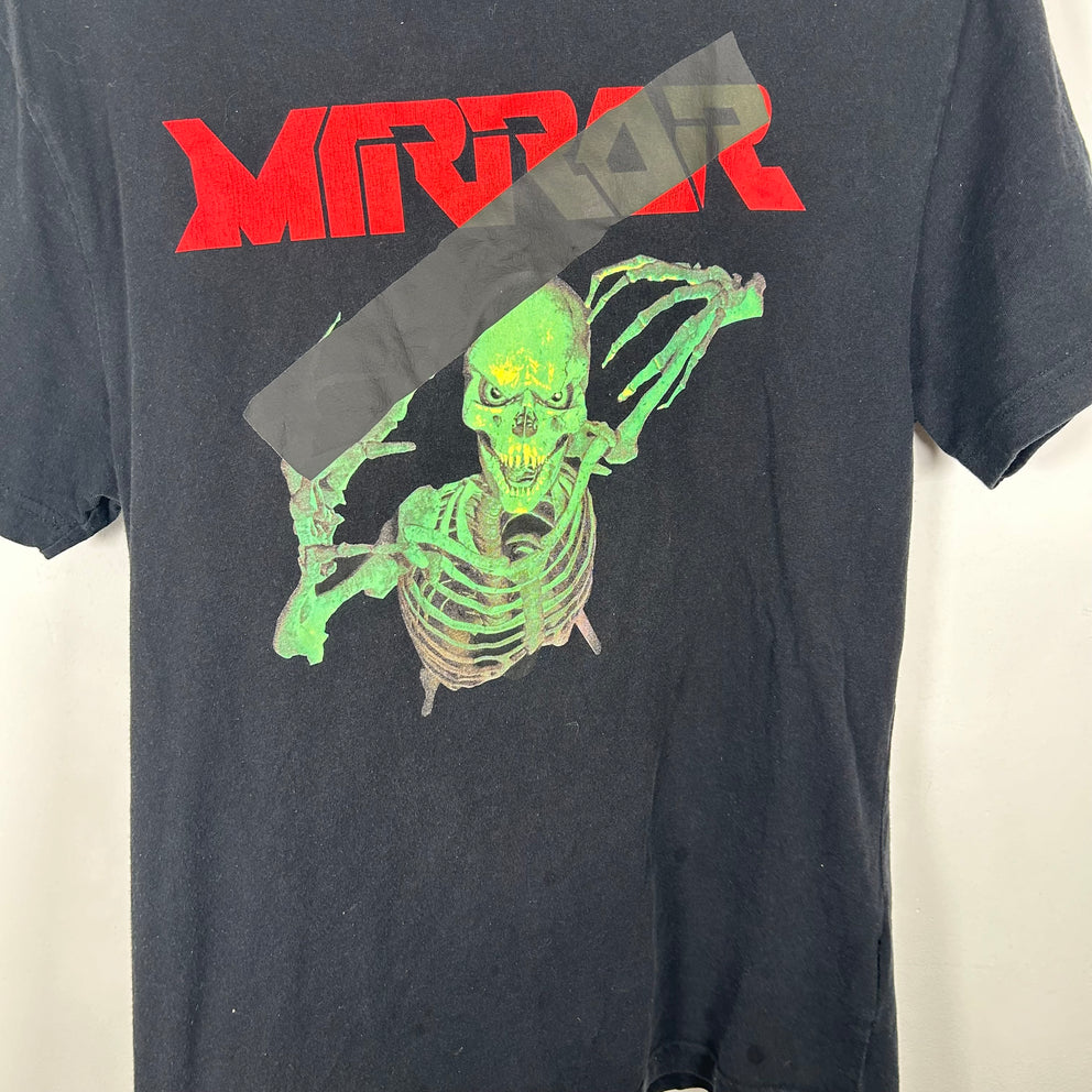 Off-White Mirror Skull Black T-Shirt Size L
