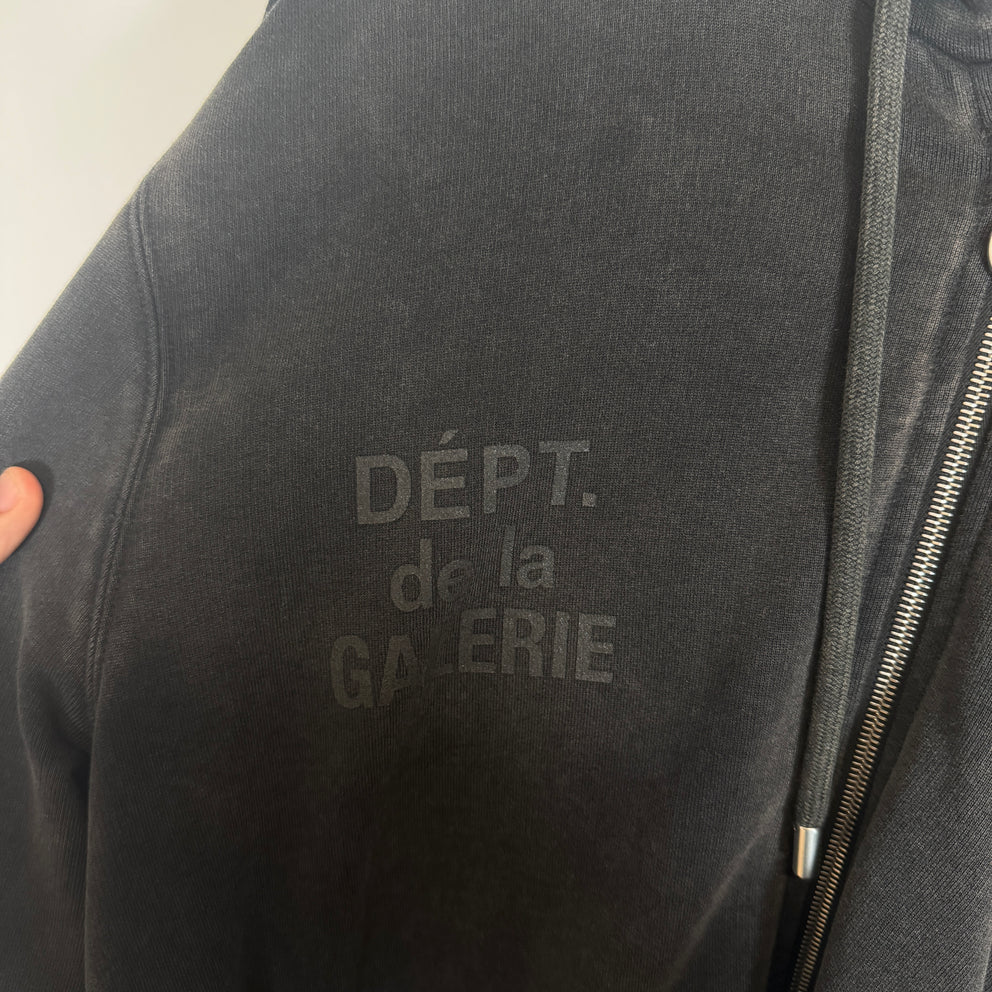 Gallery Dept x Lanvin Black Zip-Up Hoodie Size XL
