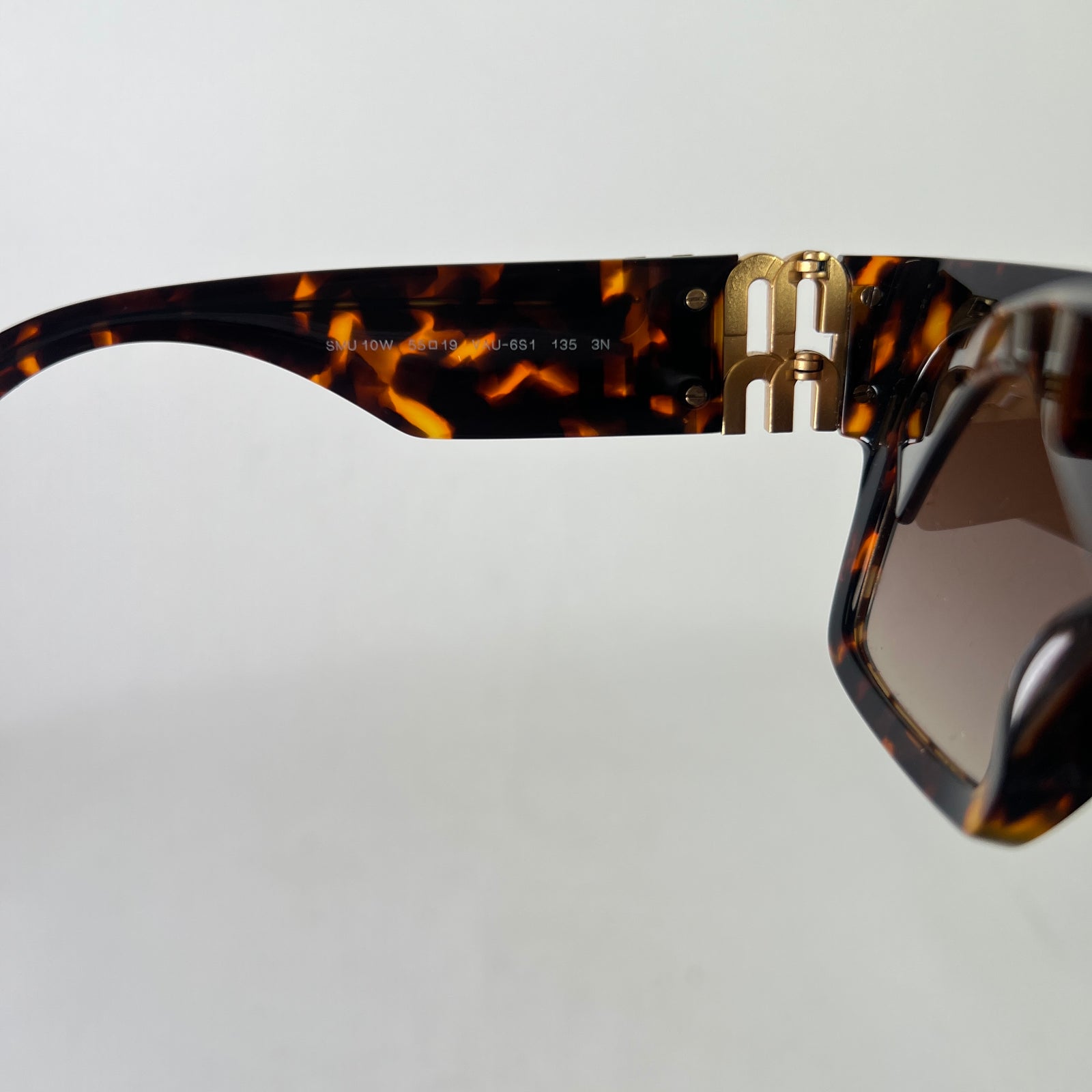 Miu Miu Tortoiseshell Square Frame Sunglasses