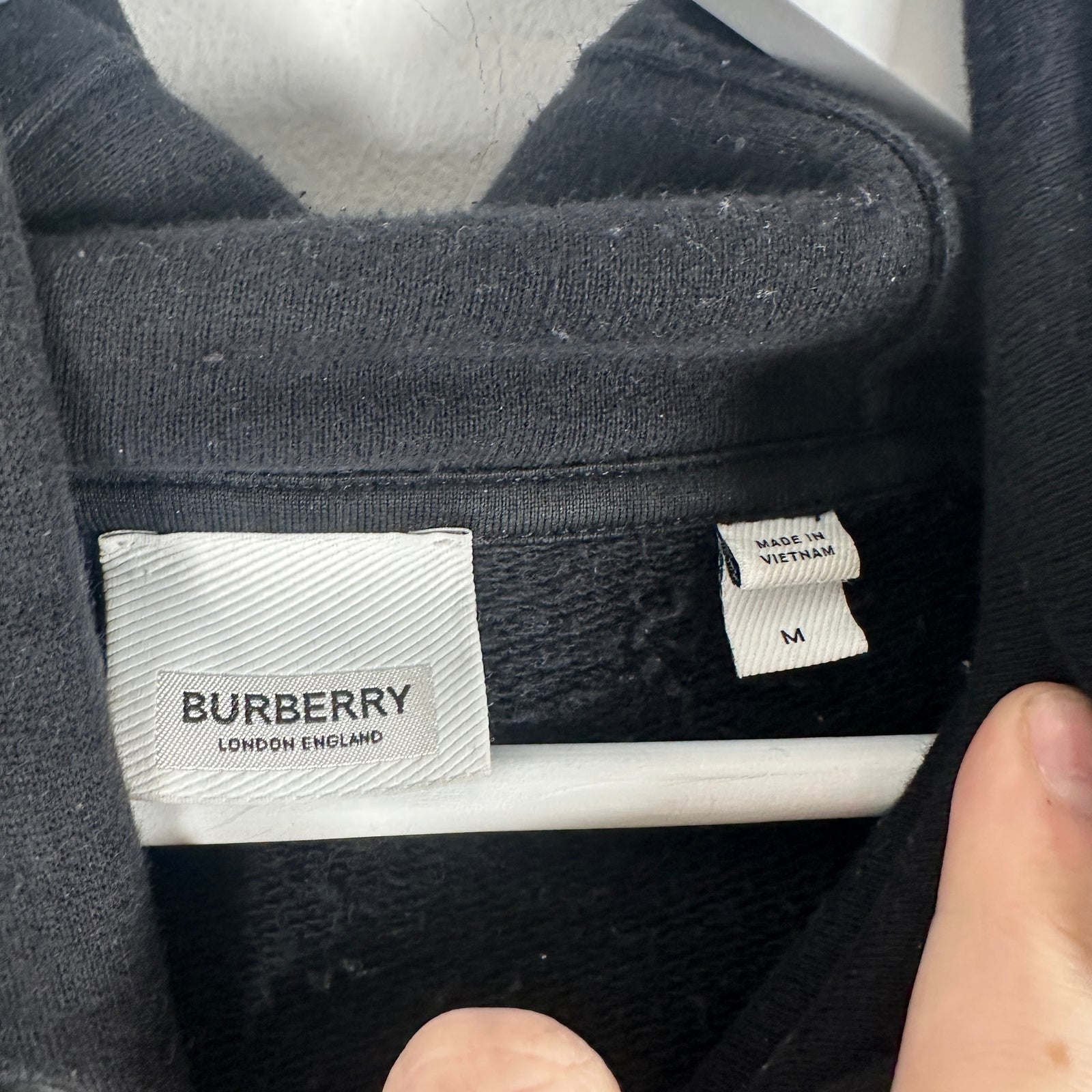 Burberry Check Panel Hoodie Size M